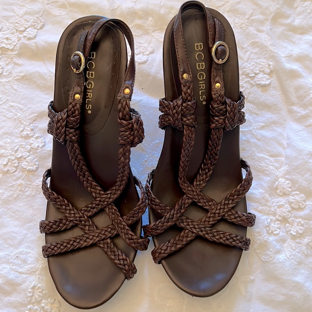 BCBG Girls brown heels